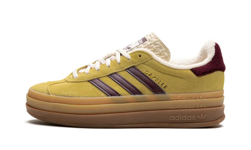 Adidas Gazelle Gazelle Bold Platform WMNS 'Yellow Burgundy'
